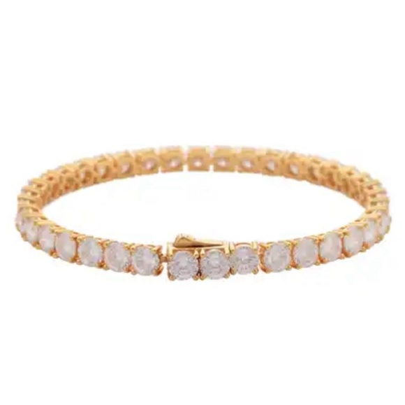 Lustro Stella Finest CZ Tennis Bracelet in Vermeil YG over Sterling Silver. NWT - Picture 3 of 5